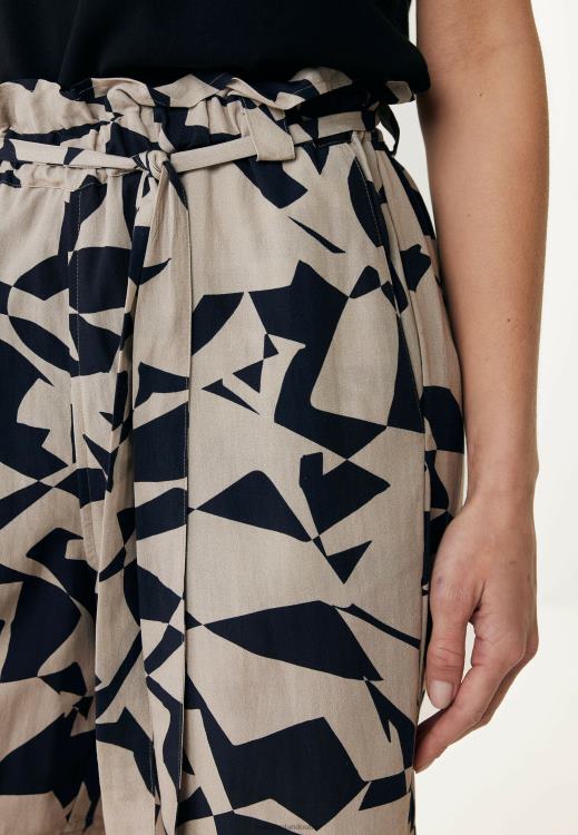 Mexx Paperbag Waist Shorts Printed Beige 0T44H54 Women