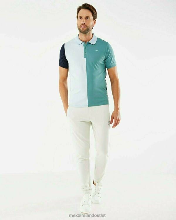 Mexx Polo Color Blocked Dark Mint Green 0T44H594 Men