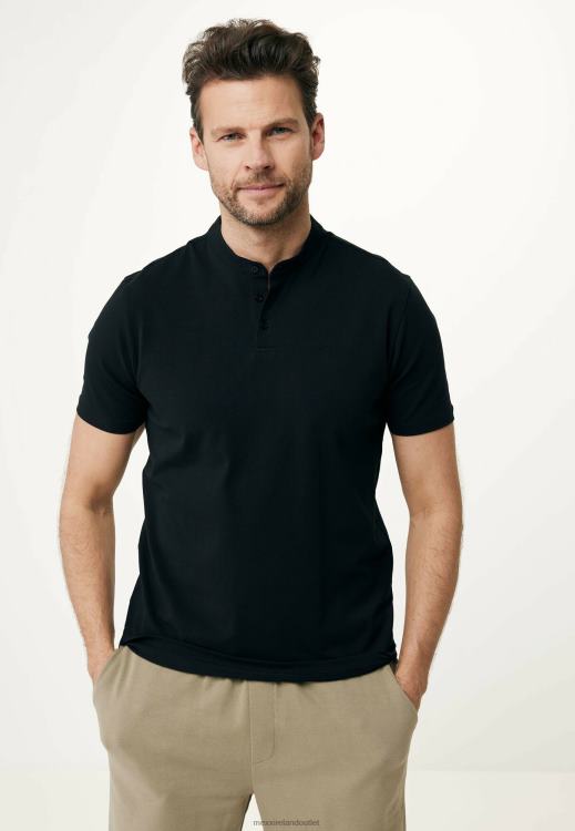 Mexx Polo Mao Collar Black Schwarz 0T44H487 Men