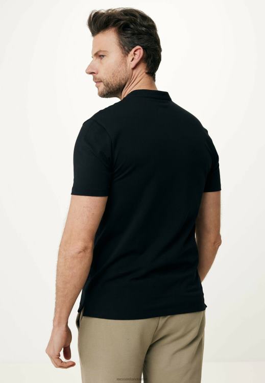 Mexx Polo Mao Collar Black Schwarz 0T44H487 Men