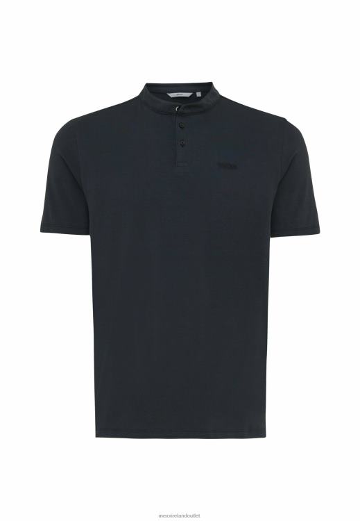 Mexx Polo Mao Collar Black Schwarz 0T44H487 Men