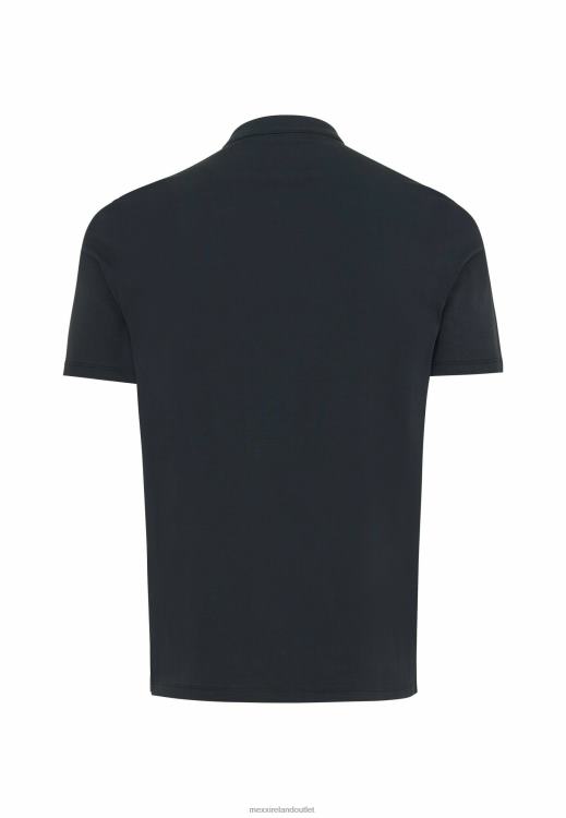 Mexx Polo Mao Collar Black Schwarz 0T44H487 Men