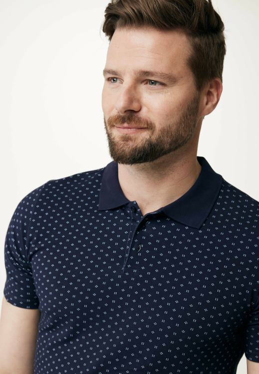 Mexx Polo Print Navy Blue 0T44H504 Men
