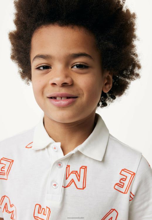 Mexx Polo Print Off White Orange 0T44H901 Boys