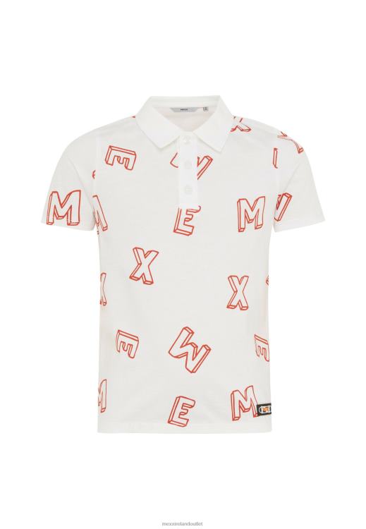 Mexx Polo Print Off White Orange 0T44H901 Boys