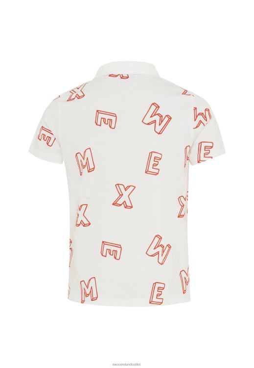 Mexx Polo Print Off White Orange 0T44H901 Boys