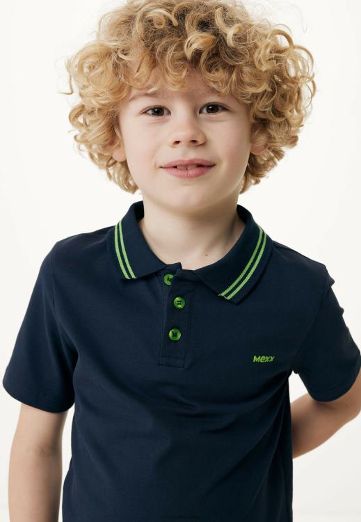 Mexx Polo Tipping Navy Blue 0T44H896 Boys