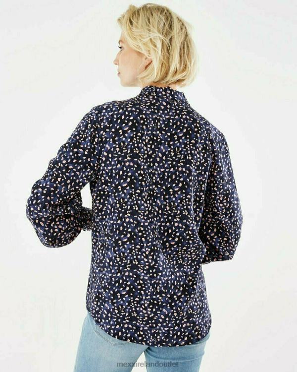 Mexx Printed Blouse Navy Blue 0T44H175 Women