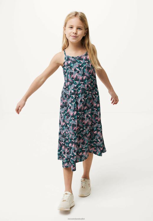 Mexx Printed Spagetti Dress Salmon Pink 0T44H771 Girls