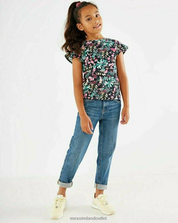 Mexx Printed ruffle top Navy Blue 0T44H869 Girls