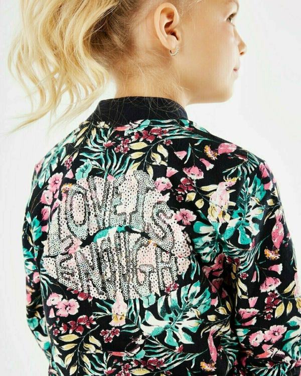 Mexx Printed zip-through bomber navy Blue 0T44H786 Girls