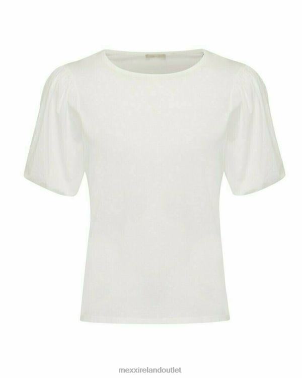 Mexx Puff Sleeve Top White 0T44H120 Women