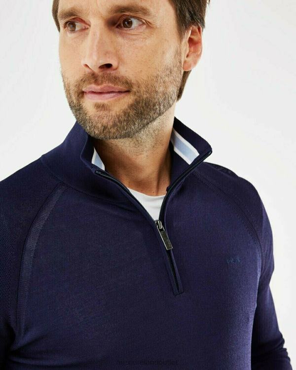 Mexx Raglan Sweater With Zipper Navy Blue 0T44H616 Men