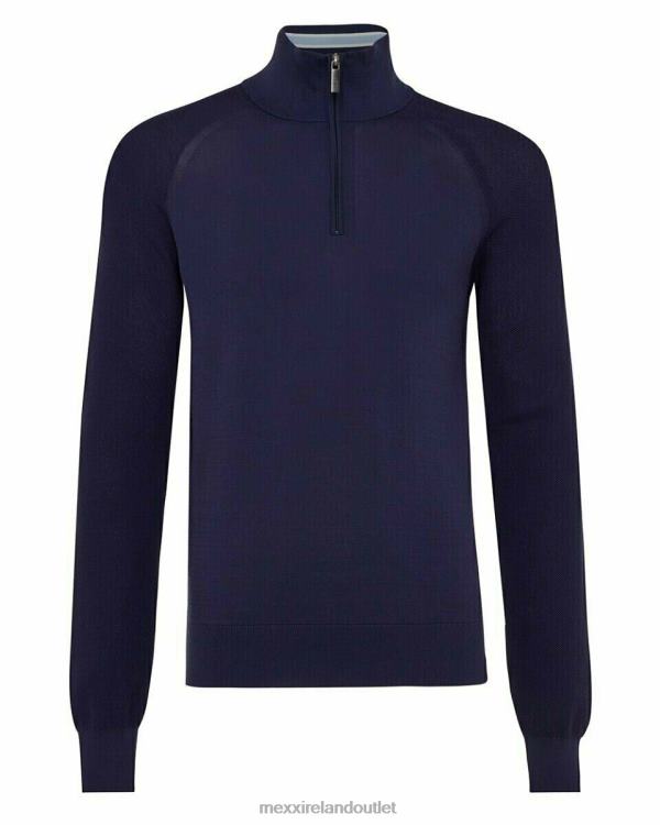 Mexx Raglan Sweater With Zipper Navy Blue 0T44H616 Men
