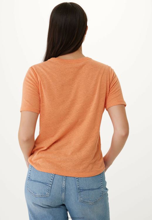 Mexx Round Neck Short Sleeve Tee Orange 0T44H81 Women