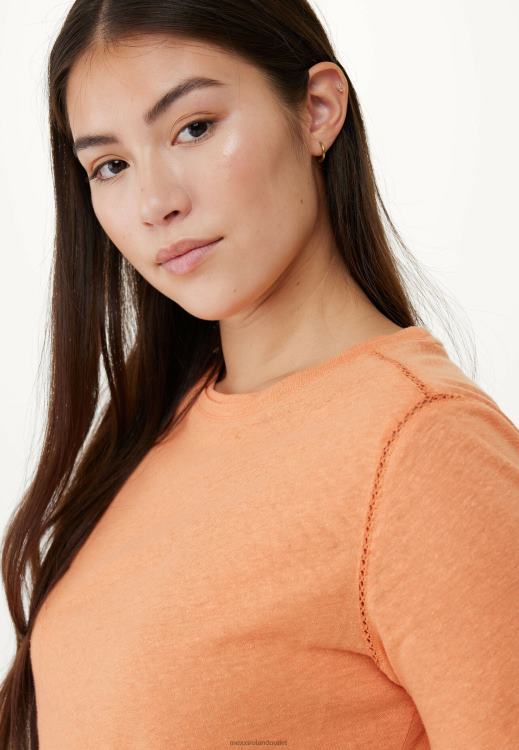 Mexx Round Neck Short Sleeve Tee Orange 0T44H81 Women