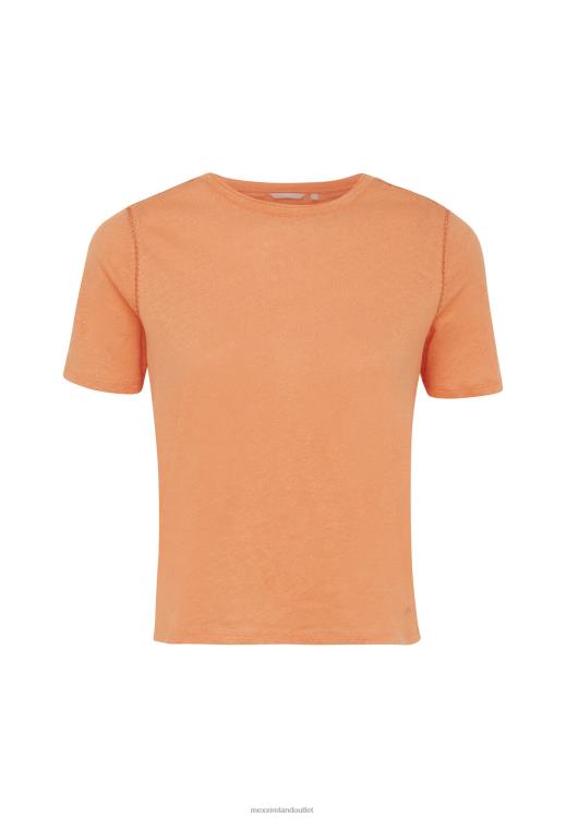 Mexx Round Neck Short Sleeve Tee Orange 0T44H81 Women