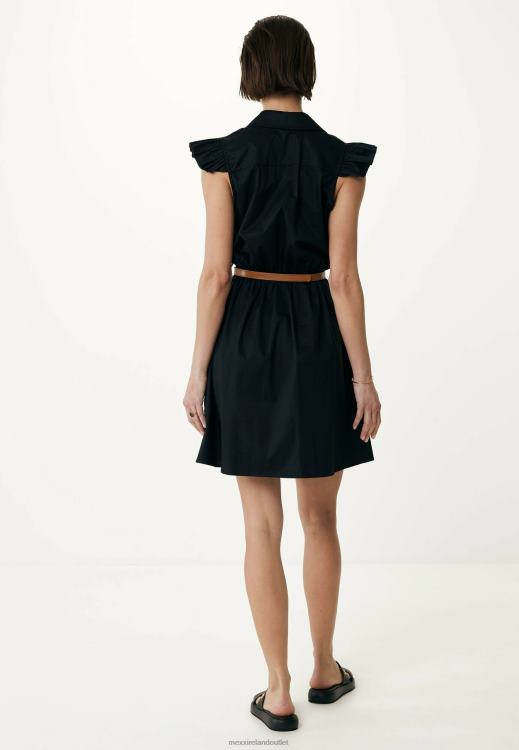 Mexx Ruffle Dress Black Schwarz 0T44H59 Women