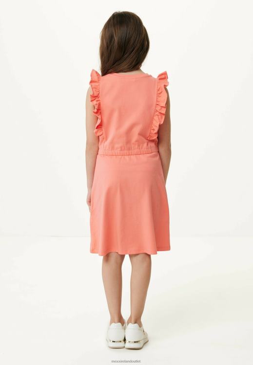 Mexx Ruffle Jersey Dress Coral Orange 0T44H772 Girls