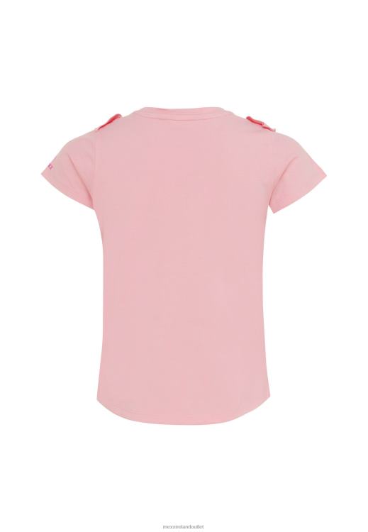 Mexx Ruffle Short Sleeve T-shirt Salmon Pink 0T44H749 Girls