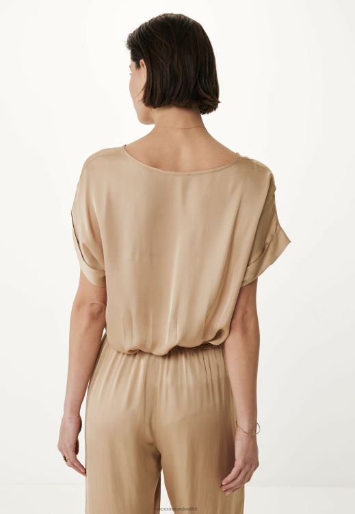 Mexx Satin Blouse Sand Beige 0T44H34 Women