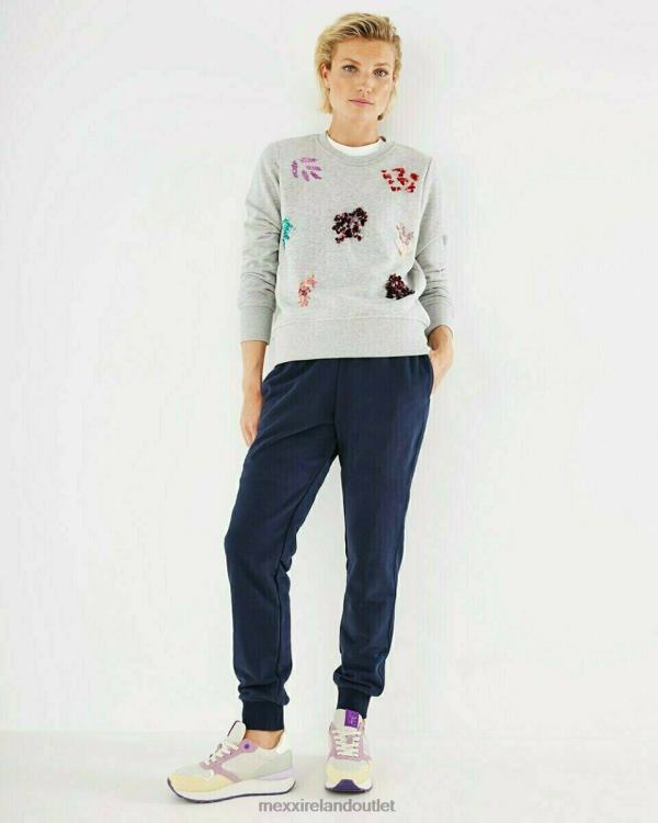 Mexx Sequins crewneck sweater grey melee Grey 0T44H412 Women