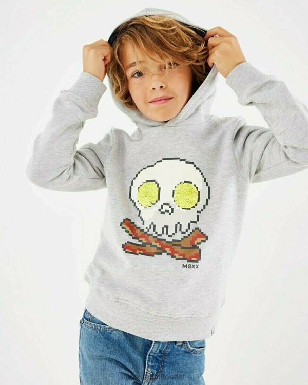 Mexx Sequins hooded sweater grey melee Grey 0T44H972 Boys