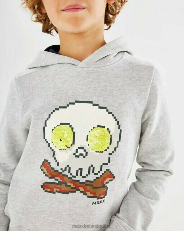 Mexx Sequins hooded sweater grey melee Grey 0T44H972 Boys