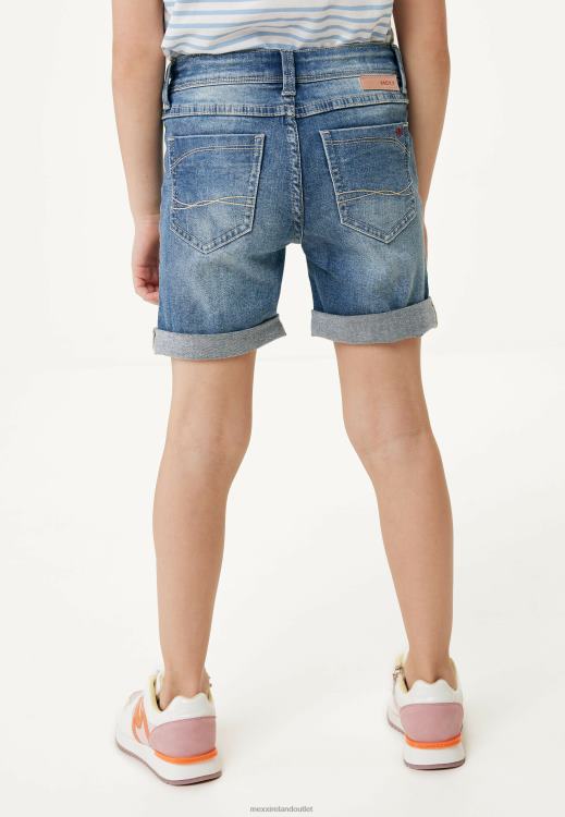 Mexx Short Mid Waist Slim Leg Short Jeans Light Vintage Blue 0T44H758 Girls