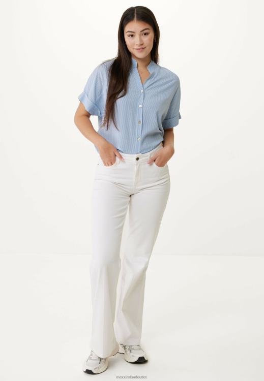 Mexx Short Sleeve Blouse Baby Blue 0T44H127 Women