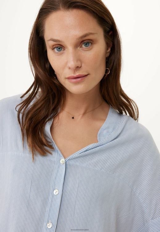 Mexx Short Sleeve Blouse Baby Blue 0T44H127 Women