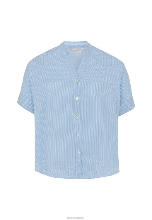 Mexx Short Sleeve Blouse Baby Blue 0T44H127 Women