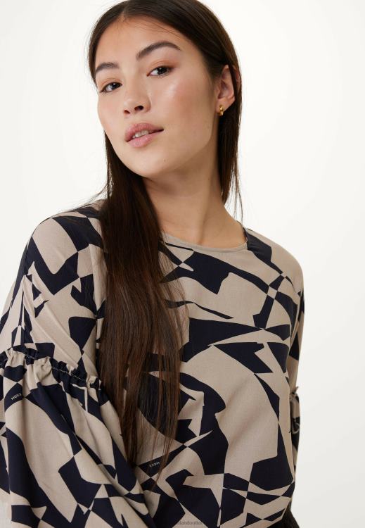 Mexx Short Sleeve Blouse Beige 0T44H55 Women