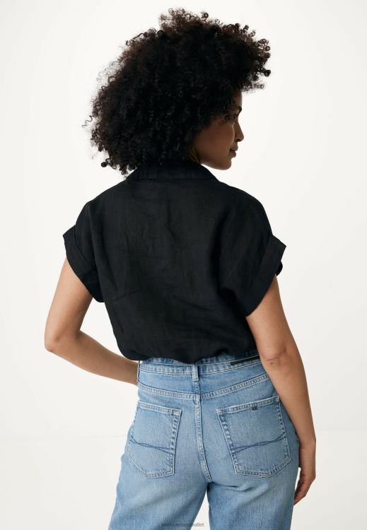Mexx Short Sleeve Blouse Black Schwarz 0T44H38 Women