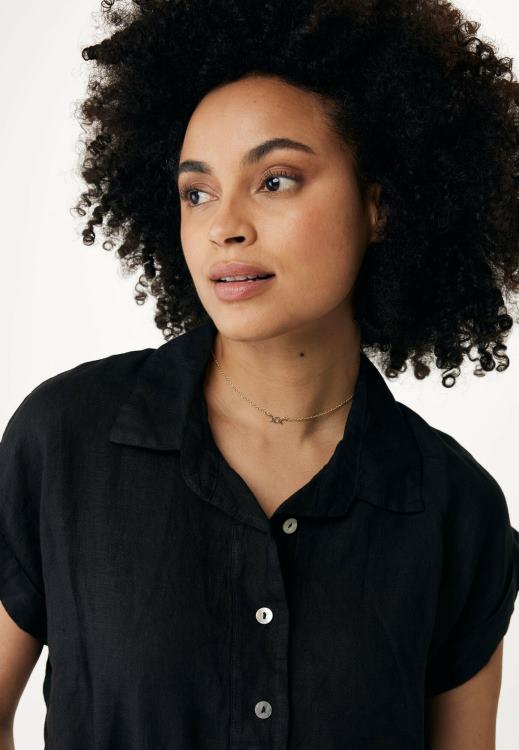 Mexx Short Sleeve Blouse Black Schwarz 0T44H38 Women