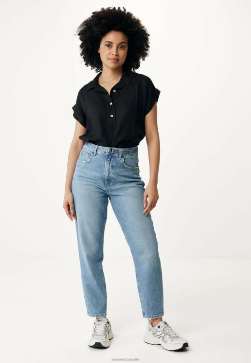 Mexx Short Sleeve Blouse Black Schwarz 0T44H38 Women