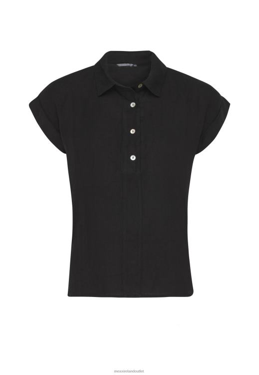 Mexx Short Sleeve Blouse Black Schwarz 0T44H38 Women
