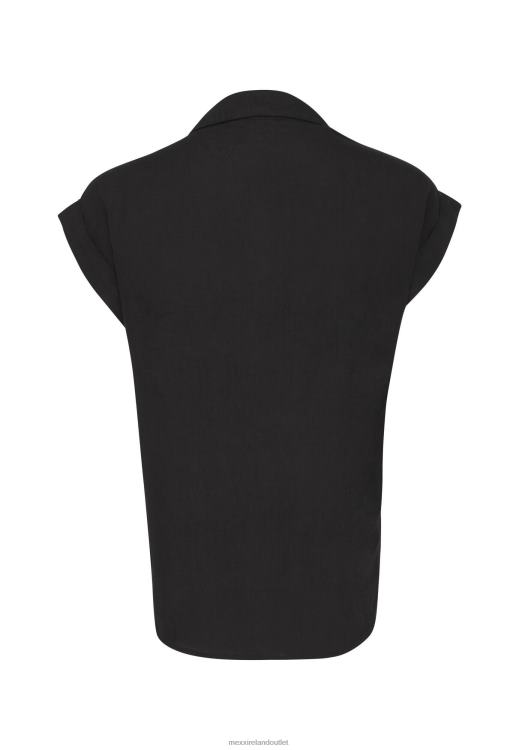 Mexx Short Sleeve Blouse Black Schwarz 0T44H38 Women