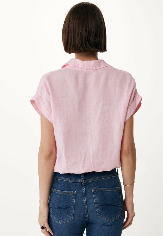 Mexx Short Sleeve Blouse Bright Pink 0T44H36 Women