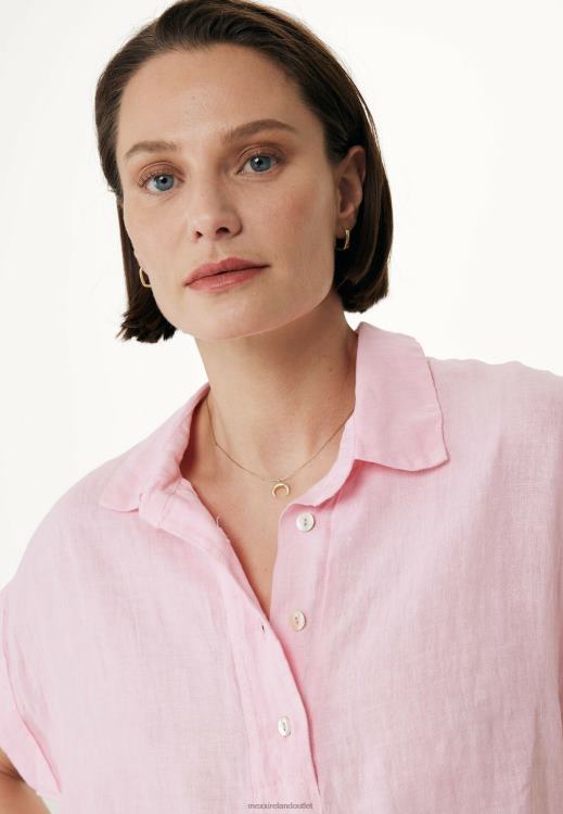 Mexx Short Sleeve Blouse Bright Pink 0T44H36 Women