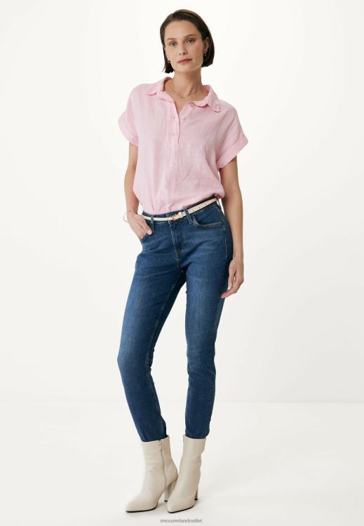 Mexx Short Sleeve Blouse Bright Pink 0T44H36 Women