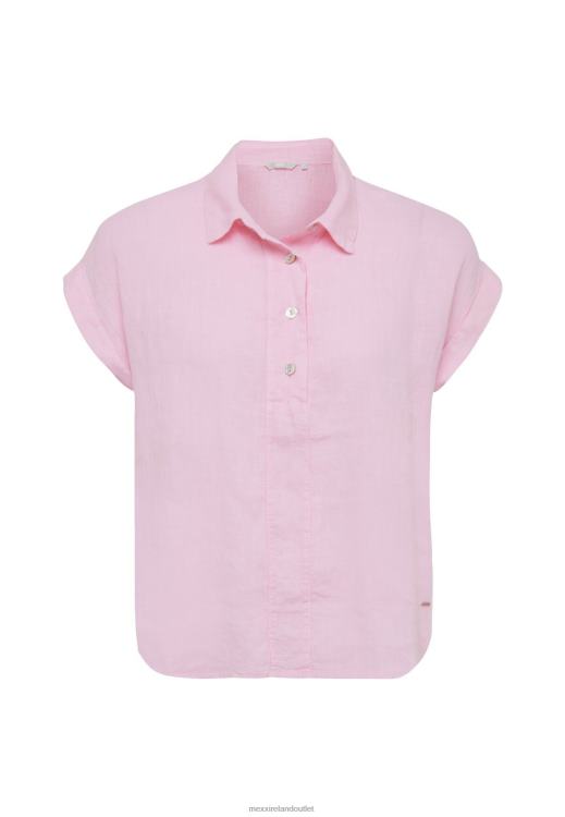 Mexx Short Sleeve Blouse Bright Pink 0T44H36 Women