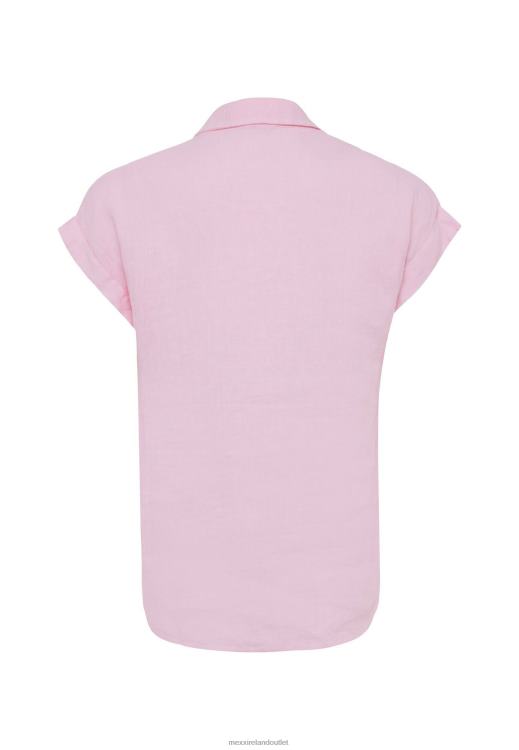 Mexx Short Sleeve Blouse Bright Pink 0T44H36 Women