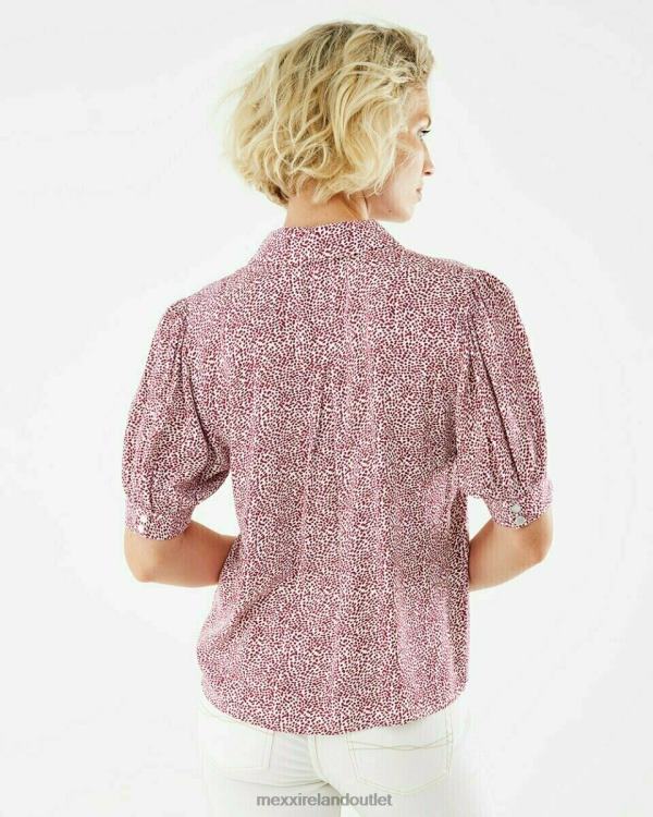 Mexx Short Sleeve Blouse Fuchsia Pink 0T44H185 Women