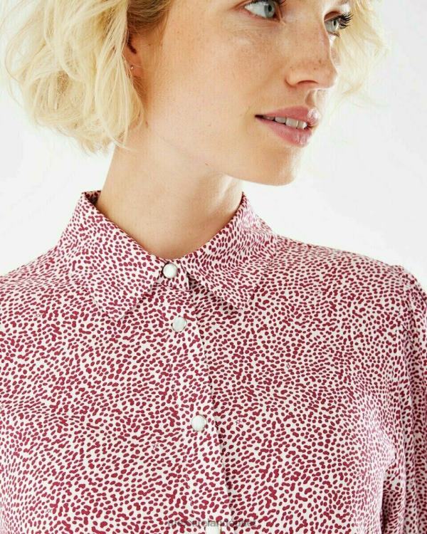 Mexx Short Sleeve Blouse Fuchsia Pink 0T44H185 Women