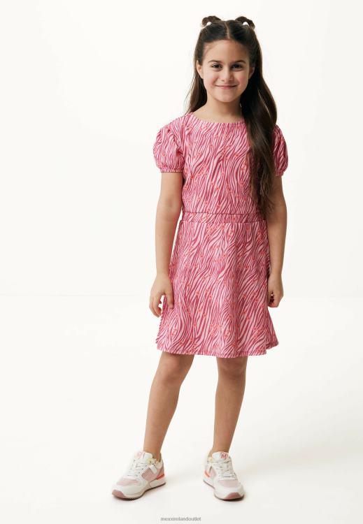 Mexx Short Sleeve Dress Print Salmon Pink 0T44H750 Girls