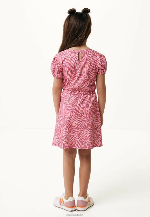 Mexx Short Sleeve Dress Print Salmon Pink 0T44H750 Girls