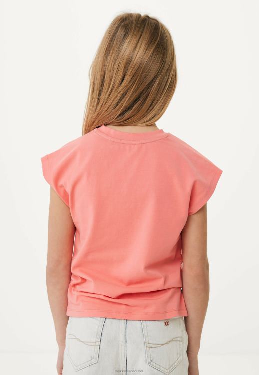 Mexx Short Sleeve Logo Carrier T-shirt Coral Orange 0T44H762 Girls
