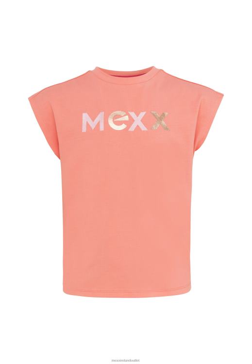 Mexx Short Sleeve Logo Carrier T-shirt Coral Orange 0T44H762 Girls