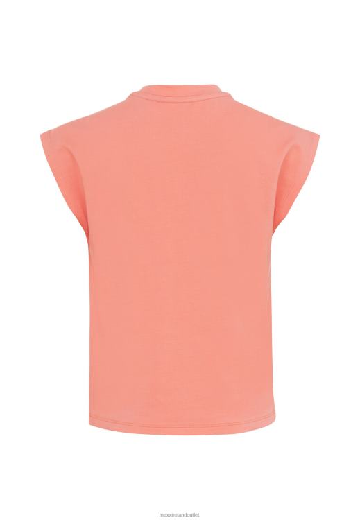 Mexx Short Sleeve Logo Carrier T-shirt Coral Orange 0T44H762 Girls